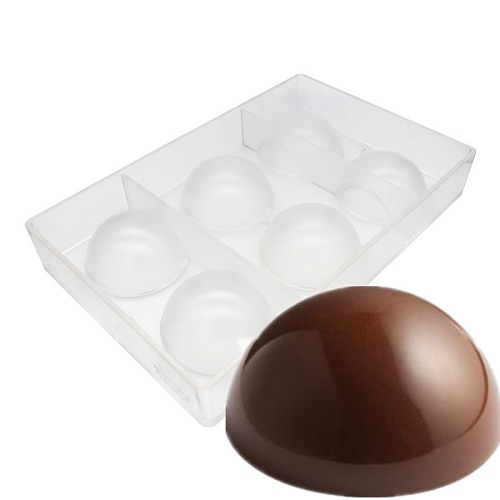 Поликарбонатная форма для конфет - "Полусфера 6 см." (MA 5005*) (1 шт.)