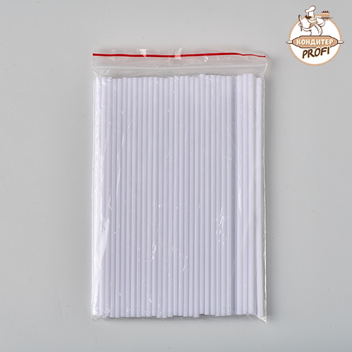 Палочки для кейк-попсов пластиковые, белые (Упаковка 60шт.)