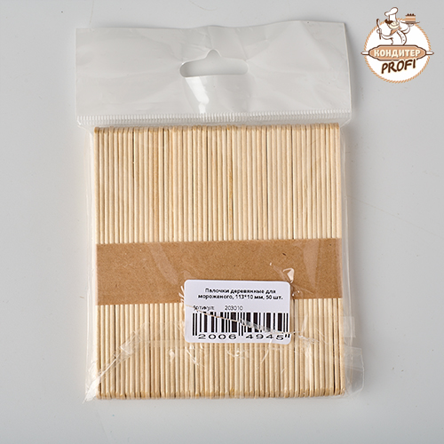 Палочки деревянные для мороженого 113х10 мм. (50 шт.) 
