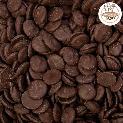 Глазурь кондитерская CARIBE - "Темная, Диски" (AX39IA/FQ) (Пакет 1 кг.)