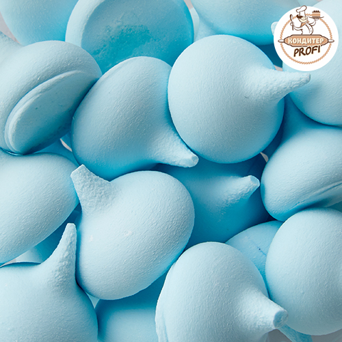 Сахарные БЕЗЕ ГЛАДКИЕ / Средние Голубые " /650гр/
