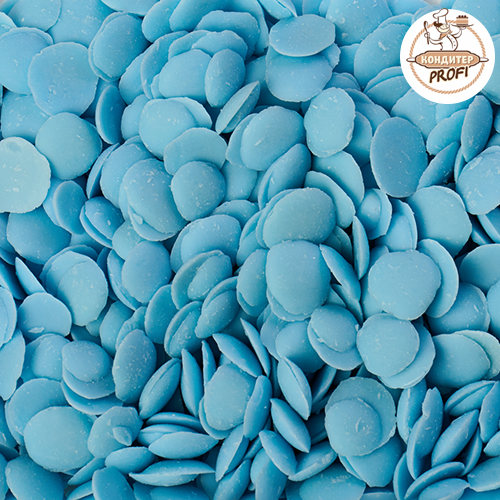 Глазурь кондитерская CHENTRAMERIKA - "Голубая, Диски" (Пакет 1 кг.)