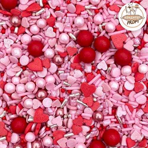 Посыпка сахарная МИКС - "Любовный эликсир" (упаковка 50гр.) (1шт.) 