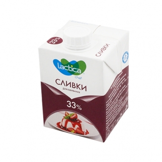 Сливки для взбивания Лактика LACTIKA 33% (Упаковка 500 мл.)