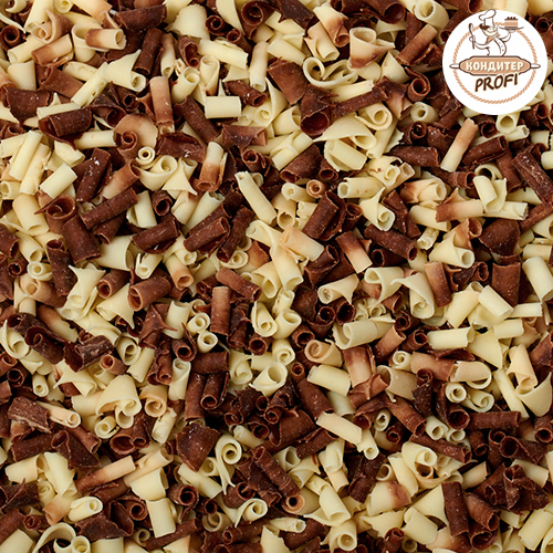 Шоколадный декор Mona Lisa - "Белая и темная Стружка,завитки " (Упаковка 1кг) /200