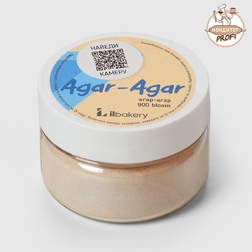 Агар-агар (Aagar) мелкодисперсный 900 bloom IL Иль Бейкери (50 г.)