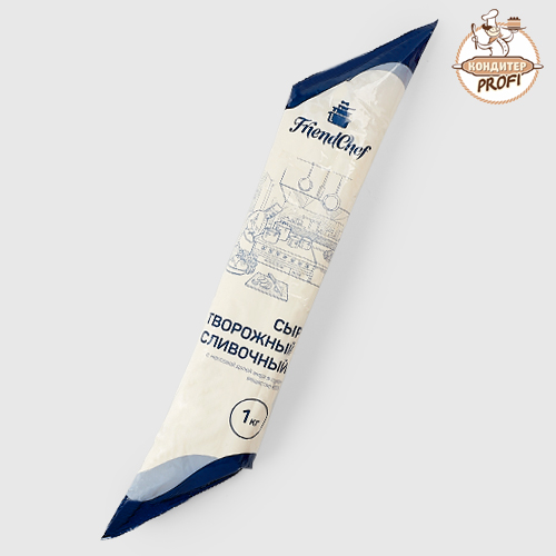 Сыр Творожный сливочный рукав 65% , Friend Chef 1кг, РОССИЯ