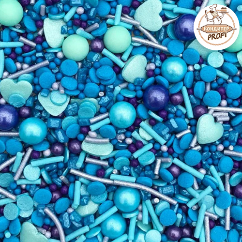 Посыпка сахарная МИКС - "Душа океана" (упаковка 50гр.) (1шт.)