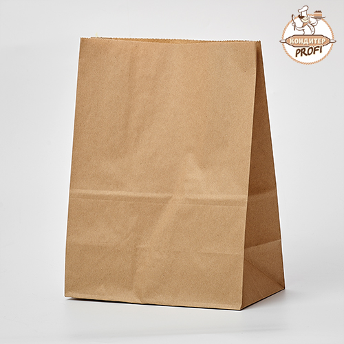 Бумажный пакет ECO - "Крафт, Без ручек, 22x12x29 см." (ECOBAG-GDC) (1 шт.)