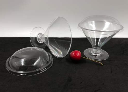 Креманка с крышкой №1 на ножке 120мл, пластик 1шт (Китай)