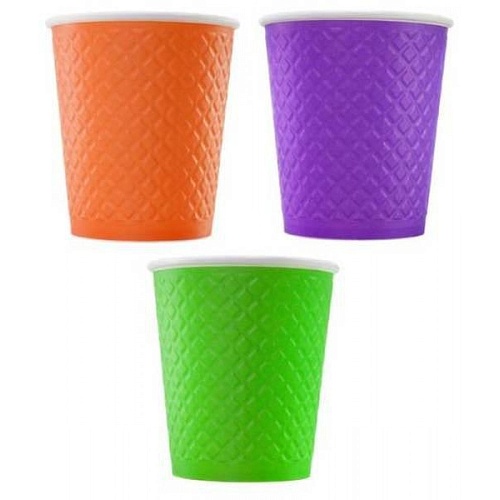 ФЦ Стакан 250мл бумажный двухслойный Waffle Color 25шт/уп