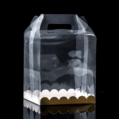 Коробка для Бенто-торта PVC 16х16х18мм. (Упаковка 1 шт.)