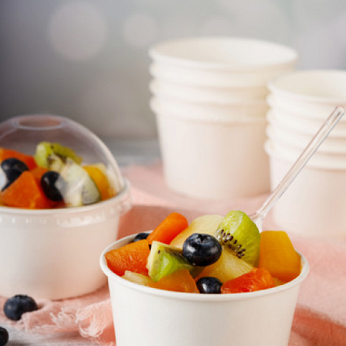 Креманка-стакан "Белая" бумажная под десерты 125мл (1шт.)