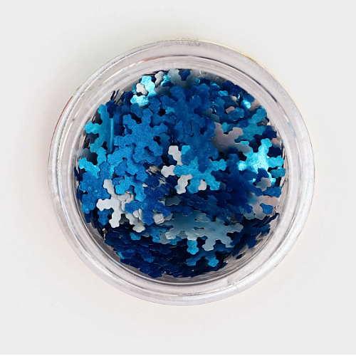 Глиттер пищевой фигурный снежинки микс (1шт)