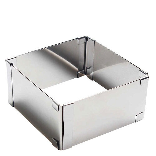 Форма метал. "Квадрат раздвижной H9,5см D10х18,5см" (1 шт.)