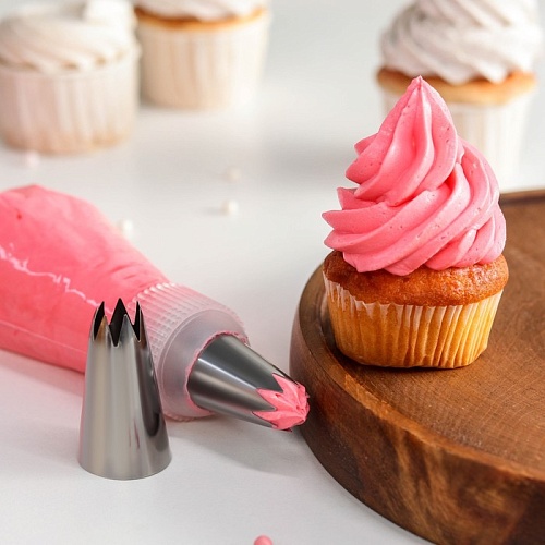 Насадка кондитерская "Открытая звезда" 3см. вых. 1см 3831026 (354) (1шт.)