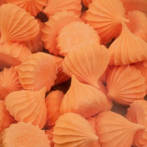 Сахарные БЕЗЕ РИФЛЕНЫЕ/ Крупные "Оранжевые" /600гр/